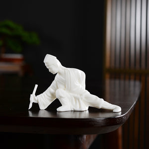 Micro Landscape Decoration Chinese Zen Historical Figures Poetry and Painting Ceramic Garden Pot Bonsai Gardening Accessories acacuss