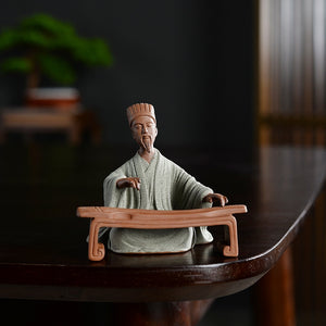 Micro Landscape Decoration Chinese Zen Historical Figures Poetry and Painting Ceramic Garden Pot Bonsai Gardening Accessories acacuss
