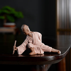 Micro Landscape Decoration Chinese Zen Historical Figures Poetry and Painting Ceramic Garden Pot Bonsai Gardening Accessories acacuss