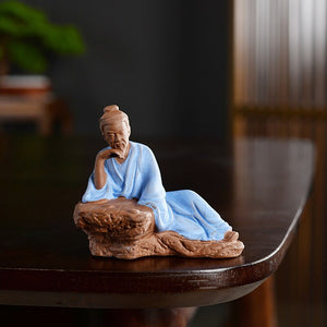 Micro Landscape Decoration Chinese Zen Historical Figures Poetry and Painting Ceramic Garden Pot Bonsai Gardening Accessories acacuss