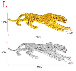 Modern Abstract Gold Panther Sculpture Geometric Resin Leopard Statue Wildlife Decor Gift Craft Ornament Accessories Furnishing acacuss