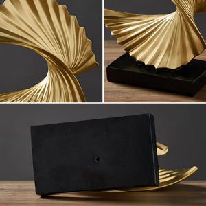 Modern Decor Abstract Sculpture Resin Sculptur Art Golden Statue Living Room Home Decoration Office Desk Decoration Accessories acacuss