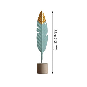Modern Feather Wooden Decorations Simple Miniature Figurines for Living Room Table Office Home Decoration Accessories acacuss