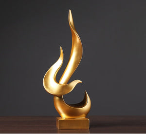 Modern Flame Sculpture Decoration Home Living Room Decoration Handicraft Decoration Porch Office Resin Figurine acacuss