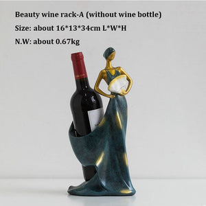 Modern Luxury Resin Crafts Figurines & Miniatures Wine Rack, Sideboards Ornament, and Creative Interior Decorations acacuss