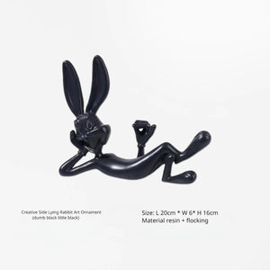 Modern Minimalist Cartoon Bugs Bunny Resin Handicraft Ornaments, Porch Living Room TV Cabinet Bedroom Desktop Home Decorations acacuss