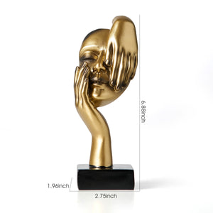 Modern Nordic Home Decor Human Face Miniatures Desk Accessories Thinker Sculptures Figurines Room Decoration Metal Figurine acacuss
