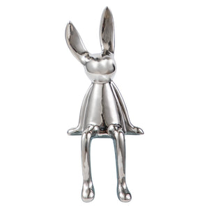 Modern Style Living Room Decoration Kawaii Rabbit Sculpture Ceramic Statue Home Decoration Accessories Home Decor Shelf Decor acacuss