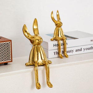 Modern Style Living Room Decoration Kawaii Rabbit Sculpture Ceramic Statue Home Decoration Accessories Home Decor Shelf Decor acacuss