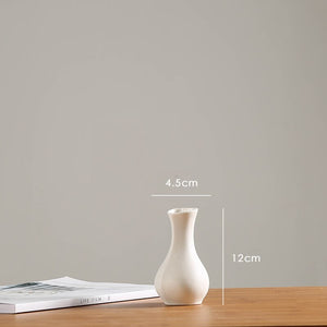 Modern White Ceramic Vases Chinese Style Simple Designed Pottery And Porcelain Vases For Artificial Flowers Decorative Figurines acacuss