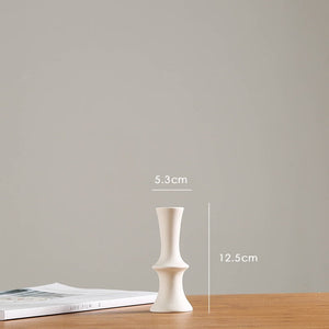 Modern White Ceramic Vases Chinese Style Simple Designed Pottery And Porcelain Vases For Artificial Flowers Decorative Figurines acacuss