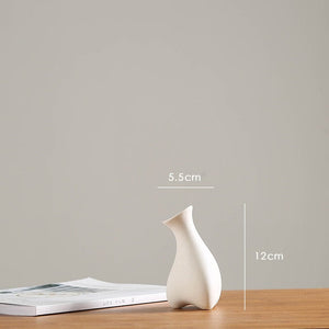 Modern White Ceramic Vases Chinese Style Simple Designed Pottery And Porcelain Vases For Artificial Flowers Decorative Figurines acacuss
