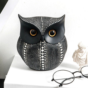 Modern simple and cute ceramic OWL Statue - acacuss