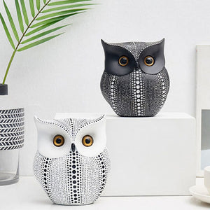 Modern simple and cute ceramic OWL Statue - acacuss