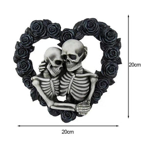 Moon Shaped Door Wreaths Halloween Decorations Welcome Sign Goth Roses Black Cats Garland Front Door Ornament Halloween Signs acacuss