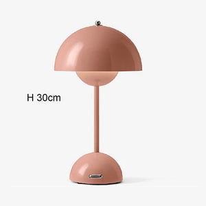Mushroom Flower Bud Rechargeable LED Table Lamps Desk light for Bedroom Dining Touch Night Light Simple Modern Hoom Decoration acacuss
