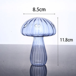 Mushroom Glass Vase Aromatherapy Bottle Creative Home Decor Table Hydroponic Simple Flower Vases Living Room Office Decoration acacuss