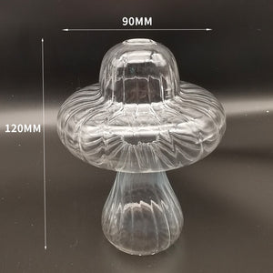 Mushroom Glass Vase Aromatherapy Bottle Creative Home Decor Table Hydroponic Simple Flower Vases Living Room Office Decoration acacuss