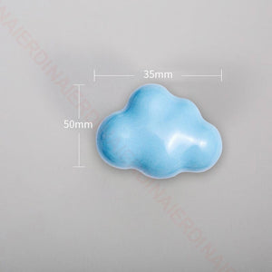 NAIERDI Ceramic Children Room Cabinet Handles Cartoon Moon Star Wardrobe Handle Cupboard Door Pulls Single Hole Furniture Handle acacuss