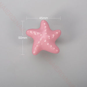 NAIERDI Ceramic Children Room Cabinet Handles Cartoon Moon Star Wardrobe Handle Cupboard Door Pulls Single Hole Furniture Handle acacuss