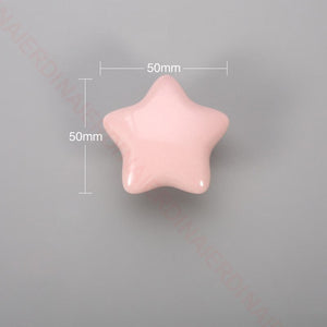 NAIERDI Ceramic Children Room Cabinet Handles Cartoon Moon Star Wardrobe Handle Cupboard Door Pulls Single Hole Furniture Handle acacuss
