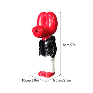 NORTHUEINS 7 Inch Resin Balloon Dog Statue Jeff Junior STREET ART Figurines Creative Animal Dolls Home Desktop Decor Accessories acacuss