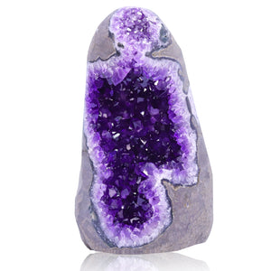 Natural Raw Amethyst Geode Purple Crystal Quartz Cluster Dream Energy Healing Thunder Egg Wholesale Home Decoration acacuss