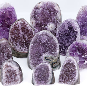 Natural Raw Amethyst Geode Purple Crystal Quartz Cluster Dream Energy Healing Thunder Egg Wholesale Home Decoration acacuss