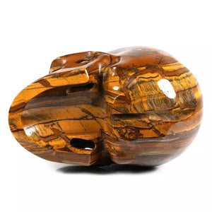 Natural Stone Skeletons, Tiger Eye Stone Skeletons, Crystal Healing Gifts, Crafts, Home Decor, Polished Figurines, Halloween Dec acacuss