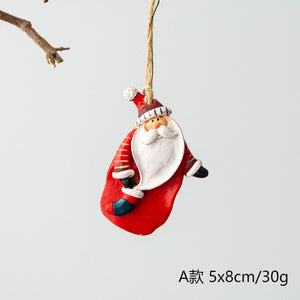 2023 Navidad Christmas Resin Gingerbread Man Pendant Christmas Tree Ornaments Christmas Decorations for Home 2024 New Year Gift acacuss