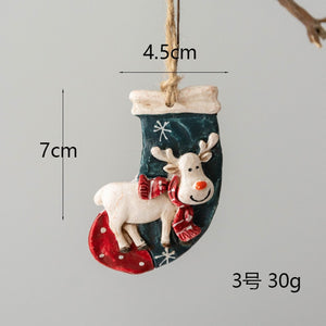 2023 Navidad Christmas Resin Gingerbread Man Pendant Christmas Tree Ornaments Christmas Decorations for Home 2024 New Year Gift acacuss