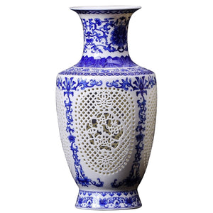 New Arrival Antique Jingdezhen Ceramic Vase Chinese Blue and White Porcelain Flower Vase For Home Decor acacuss