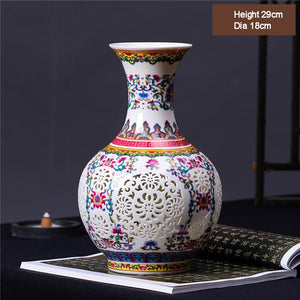 New Arrival Antique Jingdezhen Ceramic Vase Chinese Blue and White Porcelain Flower Vase For Home Decor acacuss