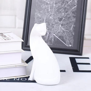 New Arrival Pink Cat Home Decoration, Creative Cat Statue, Living Room Bedroom Desktop Decoration, Resin Sculpture Craft Gift acacuss