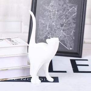 New Arrival Pink Cat Home Decoration, Creative Cat Statue, Living Room Bedroom Desktop Decoration, Resin Sculpture Craft Gift acacuss