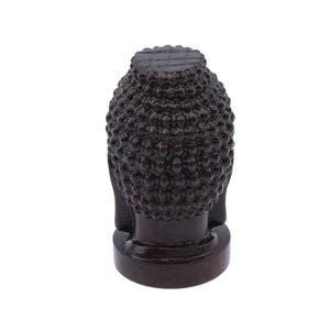 New Buddha Statue Wood Wooden Sakyamuni Tathagata Figurine Mahogany India Buddha Head Statue Crafts Decorative Ornament acacuss