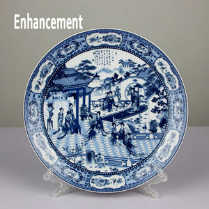New Chinese Style Lucky Ceramic Ornamental Plate Chinese Decoration Dish Plate Porcelain Plate Set Wedding Gift acacuss