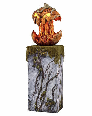 New For Spirit Halloween Gourdo Animatronic Halloween Rise And Fall Makes A Terrifying Sound Pumpkin Head Halloween Decor 2023 acacuss