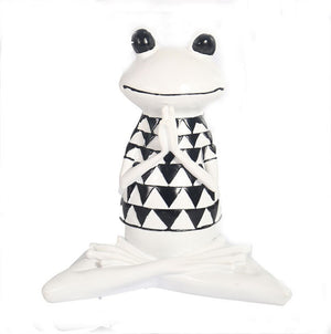 New Nordic Syle Yoga Frog Statue Resin Sculpture Figurine Office Home Decoration Desktop Decor Handmade Craft Modern Art acacuss