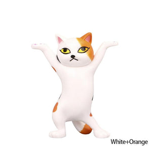 New Upgrade Cat Pen Holder Cat Figure Toy Hold Everything Cat Earphone Bracket Home Decor Birthday Christmas Gift Doll Toy acacuss