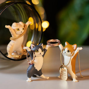 New Upgrade Cat Pen Holder Cat Figure Toy Hold Everything Cat Earphone Bracket Home Decor Birthday Christmas Gift Doll Toy acacuss