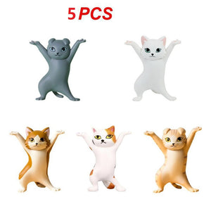 New Upgrade Cat Pen Holder Cat Figure Toy Hold Everything Cat Earphone Bracket Home Decor Birthday Christmas Gift Doll Toy acacuss