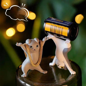 New Upgrade Cat Pen Holder Cat Figure Toy Hold Everything Cat Earphone Bracket Home Decor Birthday Christmas Gift Doll Toy acacuss
