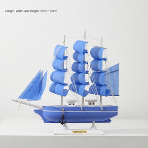 New Wooden Sailboat Model Office Living Room Decoration Crafts Nautical Decoration Creative Model Home Decoration Birthday Gift acacuss
