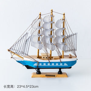 New Wooden Sailboat Model Office Living Room Decoration Crafts Nautical Decoration Creative Model Home Decoration Birthday Gift acacuss