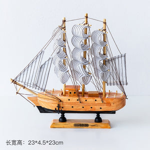 New Wooden Sailboat Model Office Living Room Decoration Crafts Nautical Decoration Creative Model Home Decoration Birthday Gift acacuss