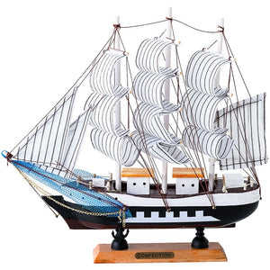 New Wooden Sailboat Model Office Living Room Decoration Crafts Nautical Decoration Creative Model Home Decoration Birthday Gift acacuss