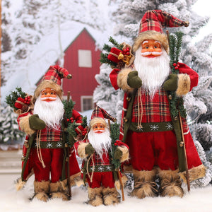 2024 New Year Big Santa Claus Doll Children Xmas Gift Christmas Hat Decorations for Home Wedding Party Supplies Ornaments acacuss
