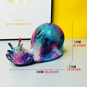 New creative colorful snail animal resin handicraft ornaments, home living room desktop animal decorations, snail statues acacuss