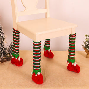 Noel Santa Claus Christmas Non-woven Dinner Table Red Hat Chair Back Covers Xmas Christmas Decorations for Home New Year 2023 acacuss